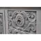 Homeroots 106" Gray Distressed Solid Wood Carved Floral Three Drawer Sideboard with Four Doors 642292 - alternate 2