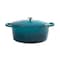 Crock-Pot Crock Pot Artisan 5 Quart Round Enameled Cast Iron Dutch Oven in Teal Ombre 109470.02 - alternate 1