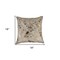 Homeroots Set of Two 18" Natural and Gold Chevron Cowhide Throw Pillows with Glitter, 2PK 544587 - alternate 4
