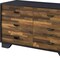 Homeroots 47" Walnut Black And Finish Manufactured Wood Six Drawer Double Dresser 490489 - alternate 4