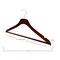 Nahanco 17in Mahogany Wooden SlimLine Suit Hanger w/ Pant Bar and Gold Hook, 50PK SL70317WB50GH - alternate 1