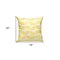 Homeroots 18" Yellow and White Geometric Cotton Throw Pillow With Embroidery 529273 - alternate 3