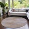 Homeroots 8' Merlot And Beige Round Abstract Washable Indoor Outdoor Area Rug 587214 - alternate 5