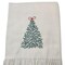 Homeroots 55" X 70" Cream Cotton Blend Woven Christmas Tree Embroidered Throw Blanket with Fringe 713575 - alternate 4