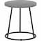 Lorell End Table, Round, Steel Base, 19"x19-3/4", WCharcoal LLR16262 - alternate 3