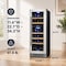 Yeego 11.6 inch 17 Bottle Dual Zone Built-in Wine Cooler Refrigerator with Front Vent YG-WD12R-ZO - alternate 4