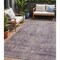 Homeroots 5' X 8' Plum And Lavender Floral Washable Indoor Outdoor Area Rug 605748 - alternate 1