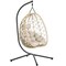 Leisuremod Summit Foldable Egg Swing Chair with Iron Stand, UV-Resistant Wicker, Weatherproof SSCBR-35BG - alternate 1