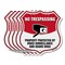 Signmission No Trespassing Shield Sign Property Prot, 12 inch X 12 inch, Aluminum Metal Sign, 5PK SHI-A-5Pack-12-416 - alternate 1