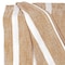 Homeroots 50" X 60" Gold and Ivory Woven Cotton Striped Throw Blanket with Tassels 548929 - alternate 3