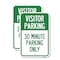 Signmission Visitor Parking 30 Minute Parking Only, 12'' X 18'' 2 Signs, Heavy Gauge Aluminum, 2PK A-1218-2PACK-22732 - alternate 1