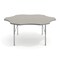 Flash Furniture Wren 60 in Flower Adjustable Height Activity Table, Thermal Laminate Top, Short Legs, Light Gray XU-A60-FLR-LTGRY-T-P-GG - alternate 3
