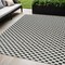 Homeroots 5' X 7' Black and White Geometric Distressed Indoor Outdoor Area Rug 558810 - alternate 4