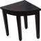 Homeroots Compact Teak Corner Shower Or Outdoor Bench With Shelf In Brown Finish 376684 - alternate 3