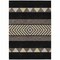 Homeroots 3' X 5' Black Ivory And Wheat Southwestern Washable Indoor Outdoor Area Rug 613885 - alternate 3