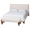 Baxton Studio Vinicio Mid-Century Modern Cream Boucle and King 2-Piece Bedroom Set 254-14063-14001-ZORO - alternate 1