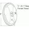 Grote Lighting 8in Round Heated Convex Mirror with Center-Mount Ball-Stud, Stainless Steel, 46.7 sq. in. 12283 - alternate 3