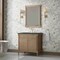 James Martin Vanities Kinnsden 36" Single Vanity, Weathered Oak w/ 3 CM Parisien Bleu Silestone Top D680-V36-WTO-3PBL - alternate 3