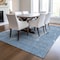Homeroots 9' X 12' Denim Blue And Ivory Abstract Washable Indoor Outdoor Area Rug 596858 - alternate 4