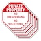 Signmission Private Property No Trespassing No, 10 inch X 10 inch, Aluminum Metal Signs, 5PK OC-A-5Pack-10-140 - alternate 1