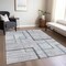 Homeroots 3' X 5' Gray Charcoal And Blue Geometric Washable Indoor Outdoor Area Rug 588338 - alternate 2