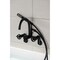 Kingston Brass 7-Inch Adjustable Wall Mount Clawfoot Tub Faucet, Matte Black AE8150CG - alternate 3