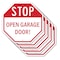 Signmission Stop Open Garage Door!, 10 inch X 10 inch, Aluminum Metal Signs, 5PK OC-A-5Pack-10-209 - alternate 1