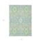 Homeroots 3' X 5' Mint Green Blue And Ivory Oriental Washable Indoor Outdoor Area Rug 597698 - alternate 5