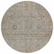 Homeroots 8' Taupe Terra Cotta And Tan Round Floral Washable Indoor Outdoor Area Rug 604739 - alternate 4