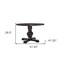 Homeroots 47" Black Rounded Solid Wood Pedestal Base Dining Table 517747 - alternate 4