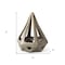 Homeroots Khaki Crackle Glaze Ceramic Conical Sculpture 392531 - alternate 3