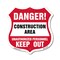Signmission Construction Area Shield Sign Danger! Un, 6 Inch X 6 Inch, Plastic Sign SHI-P-6-373 - alternate 1