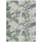 Homeroots 3' X 5' Artichoke Green Lavender And Ivory Botanical Leaves Washable Indoor Outdoor Area Rug 618382 - alternate 3