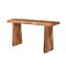 Homeroots 60" Brown Solid Wood Double Pedestal Live Edge Console Table 565299 - alternate 4