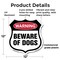 Signmission Dog Warning Shield Sign Beware Of Dogs, 12 Inch X 12 Inch, Plastic Sign SHI-P-12-376 - alternate 3
