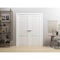 Sartodoors Interior Double Doors 56 x 84 inches, Louver 3388 White Silk, Wood Interior Louvered Frame, Close LOUVER3388DD-WS-3684 - alternate 4