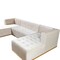 Homeroots Ivory Velvet U Shaped Three Piece Sofa and Chaise Sectional With Toss Pillows 643878 - alternate 4