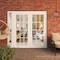 Vdomdoors Front Exterior Prehung Metal-Plastic Double Doors Clear Glass / MANUX 8355 White Silk / Office Comm MANUX8355DEXD-WS-W72+16xH80-RH-I - alternate 3