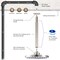 Supplygiant 10 in Straight Ceiling Mount Shower Arm, Flange, Square Arm for Rain Showerhead, Nickel Finish 74-TB32DT-O - alternate 3