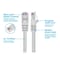 Monoprice Ethernet Cable, Cat 6, White, 0.5 ft. 7506 - alternate 3