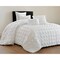 Homeroots White Twin Polyester 180 Thread Count Washable Duvet Cover Set 529033 - alternate 5
