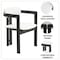 Leisuremod Velo Series Modern Dining Chair in Black Wood with Off White Seat, 2PK VCBL-51OW-2 - alternate 5