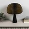 Jonathan Y Sylvie 16" Modern Minimalist Paper Pleated Shade Mushroom Accent LED Table Lamp, Black JYL9106A - alternate 3