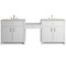 James Martin Vanities Bellshire 96" Dual Vanity Set w/24" Make-Up Counter, Bright White w/3 cm Eternal Jasmine Pearl Siles 660-VMC96-BW-3EJP - alternate 1