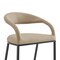 Homeroots 30" Beige and Black Faux Leather and Iron Low Back Bar Height Bar Chair 569187 - alternate 2