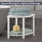 Lavish Home Corner Shower Bench Water Resistant Shower Stool for Inside Shower, Bathroom, or Sauna Foot Rest ST-BATH8-WHT - alternate 5