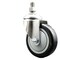 Service Caster 4 Inch 316SS Black Polyurethane Wheel Swivel 1/2 Inch Threaded Stem Caster SCC SCC-SS316TS20S414-PPUB-BLK-121315 - alternate 1
