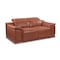 Homeroots 72in Camel And Silver Italian Leather Power Reclining Loveseat 477568 - alternate 5