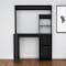 Homeroots 58" Black Wood Computer Desk With Hutch 526175 - alternate 10