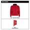 Milwaukee Tool Men's Heated Hoodie, Up to 8 hours Time, Zipper Closure, Red, Size S M200R-20S - alternate 11